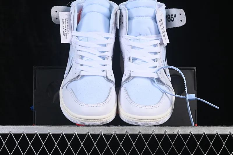 All categories Air Jordan Jordan series basketball shoes Air Jordan 1 High OG version Off White x Air Jordan OW AJ1 Joe 1 joint white high-top basketball shoes AA3834-100